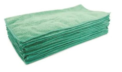 CLOTHS, MICROFIBER, 16" X 16", RENOWN, GREEN, 12/CT LARGE