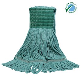 MOP HEAD, COTTON, LOOP END, BLUE, 16 OZ, 5" HEADBAND, 1/EA LARGE