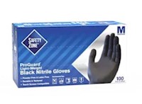 DISPOSABLE GLOVES, SAFETY ZONE, NITRILE, POWDER-FREE, BLACK, M, 100 GLOVES/CT MAIN