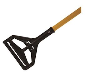 WET MOP HANDLE, FIBERGLASS, SIDE GATE, YELLOW, RENOWN, 60" LARGE