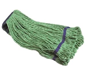 MOP HEAD, LOOPED, BLENDED, GREEN, 20 OZ, 5" HEADBAND, 2/CT LARGE
