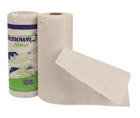 PAPER TOWELS, KITCHEN ROLLS, BRIGHT WHITE, 2-PLY, RENOWN, 30 ROLLS/CT MAIN