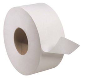 TOILET TISSUE, 2-PLY, JUMBO JR ROLL, 850', LEED CERTIFIED, 12/CT LARGE
