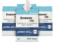 WIPES, WET, SURFACE CLEANING, TORK, JUMBO ROLLS, 4/CT MAIN