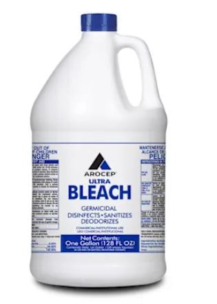 BLEACH, GERMICIDAL, AROCEP ULTRA, 6% EPA, 1 GALLON, 6/CT LARGE