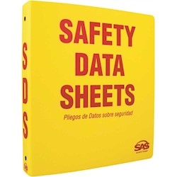 SDS 3-RING BILINGUAL BINDER, RED/YELLOW, 1.5" WIDTH, SAS LARGE