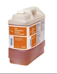 NEUTRAL FLOOR CLEANER, ECOLAB, SCIENTIFIC CLEAN, CLEAN SCENT, 2.5 GALLON LARGE