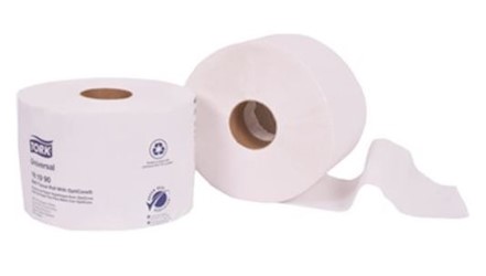 TOILET TISSUE, SPLIT CORE, 2-PLY, TORK, 161960, 865 SHEETS/ROLL, 36 ROLLS/CT LARGE