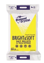Water Softener Salt, Diamond Crystal, Bright and Soft Pellets, 50 LB Bag LARGE