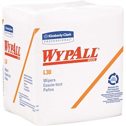 WIPES, WYPALL, WHITE, STRONG & SOFT, 90/PK, 12/CS LARGE
