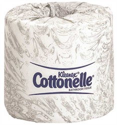 BATH TISSUE, 2-PLY, WHITE, KLEENEX COTTONELLE 4.06" X 4.09" 451 SHEETS/ROLL, 60/CS LARGE