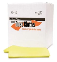 DUST CLOTHS, PRO-SERIES, 1/8 FOLD, 23" X 24", YELLOW, 500 WIPES/CT LARGE