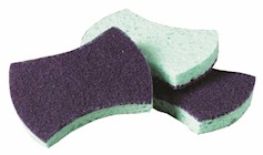 SPONGE, SCRUBBING, MEDIUM-DUTY, GREEN/BLACK, SCOTCH-BRITE, 20/PK THUMBNAIL
