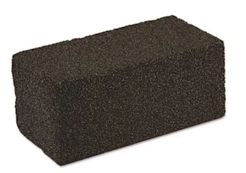 GRILL CLEANER, GRILL-BRICK, BLACK, 4" X 8" X 3 1/2", 1/EA LARGE