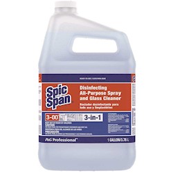DISINFECTANT, ALL-PURPOSE CLEANER, GLASS CLEANER, SPIC AND SPAN 1 GALLON, 3/CS LARGE