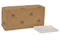 NAPKINS, WHITE, TORK ADVANCED, SOFT WITH LUXRI EMBOSS, DISPENSER, 500 NAPKINS/PK, 12 PACKS/CT THUMBNAIL