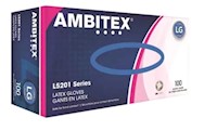 DISPOSABLE GLOVES, AMBITEX, LATEX, POWDER-FREE, CREAM, L, 100 GLOVES/CT MAIN