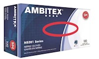DISPOSABLE GLOVES, AMBITEX, 4 MIL, NITRILE, POWDER-FREE, BLUE, S, 100 GLOVES/CT MAIN