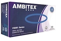DISPOSABLE GLOVES, AMBITEX, CLEAR, VINYL, POWDER-FREE, L, 100/CT THUMBNAIL