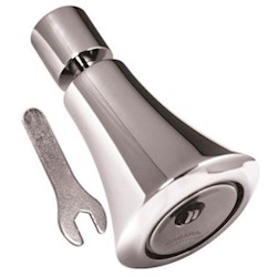SHOWER HEAD, WALL MOUNT, 1-SPRAY, 2.1", 1.5 GPM, FIXED, ALL-METAL, TAMPERPROOF, CHROME LARGE