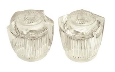 HANDLES, CLEAR, UNIVERSAL-FIT BATHROOM SINK DUAL-HANDLE SINKS, 1 PAIR, CLEAR LARGE