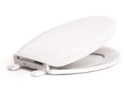 TOILET SEAT, WITH LID, ELONGATED, CLOSED FRONT, WHITE THUMBNAIL