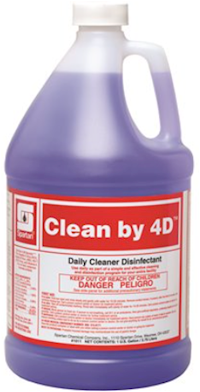 DISINFECTANT/CLEANER, SPARTAN CLEAN BY 4D, CLEAN & FRESH SCENT, 1-STEP PRODUCT, 1 GALLON 4/CS MAIN