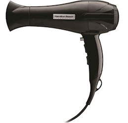 HAIR DRYER, HAMILTON BEACH, BLACK, 1875-WATT LARGE