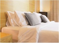BED SHEETS, QUEEN FITTED, 60" X 80", WHITE, T200, 12 PER CASE MAIN