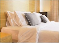 BED SHEETS, QUEEN FITTED, 60" X 80", WHITE, T200, 12 PER CASE THUMBNAIL