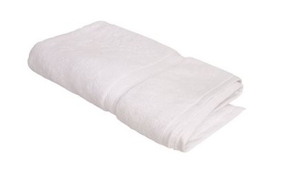BATH TOWEL, WHITE, OXFORD IMPERIAL DOBBY COLLECTION, 27" X 54", 15 LB/DZ, 36/CS LARGE