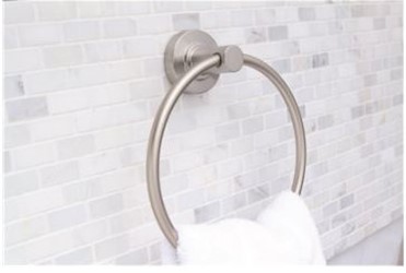 TOWEL RING, WALL MOUNT, PREMIER ESSEN CONTEMPORARY STYLING, BRUSHED NICKEL LARGE