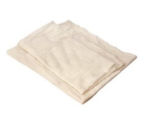 CLEANING RAGS, 10 LBS, WHITE, APPROX 18" X 18", MEDIUM WEIGHT COTTON T-SHIRT MATERIAL LARGE