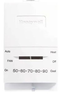THERMOSTAT, HONEYWELL, HOME, VERTICAL, NON-PROGRAMMABLE, 1H/1C SINGLE STATE HEATING AND COOLING MAIN