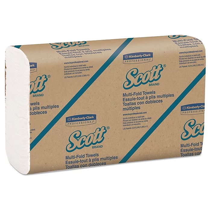 PAPER TOWELS, MULTIFOLD, WHITE, SCOTT, 9.25" x 9.20", 3000/CT MAIN