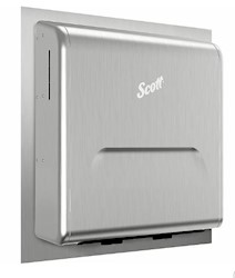 DISPENSER, HARDWOUND PAPER TOWELS, SCOTT PRO, WITH TRIM PANEL LARGE