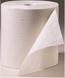 PAPER TOWELS, HARDWOUND, WHITE, 8" X 800', 6/CT LARGE