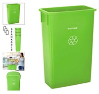 TRASH CAN, 23 GALLON,  SLIM PROFILE, LIME GREEN, (COMPARE TO "SLIM-JIM"), ALPINE IND. MAIN