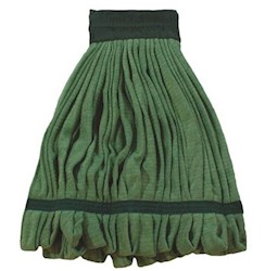 MOP HEAD, GREEN, MICROFIBER STRING MOP, CANVAS HEADBAND, MEDIUM LARGE