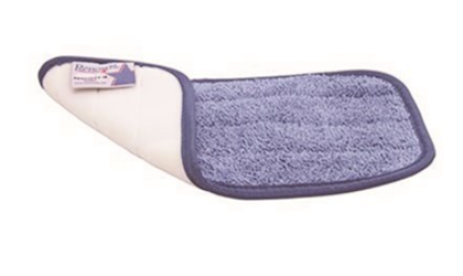 MOP HEAD, FLAT, RENOWN, BLUE, MICROFIBER, 11", 3/CT LARGE
