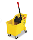BUCKET AND WRINGER COMBO, 31 QT, RUBBERMAID COMMERCIAL TANDEM THUMBNAIL