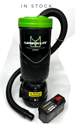BACKPACK VACUUM, 10 QT, BATTERY POWERED, CARBON-LITE, HEPA, Z-GLIDE TOOL KIT LARGE