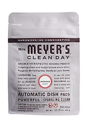 DISHWASHING SOAP, FOR DISHWASHERS, MRS. MEYER'S CLEAN DAY, LAVENDER, 12.7 OZ, 120 PACKETS LARGE