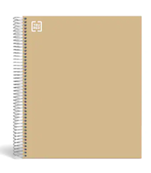 NOTEBOOK, 8.5" X 11", COLLEGE RULED, 5-SUBJECT, TRU RED, BROWN, 200/SHEETS LARGE