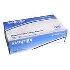 DISPOSABLE GLOVES, NITRILE, POWDER-FREE, GENERAL PURPOSE, AMBITEX, BLUE, 100/BX THUMBNAIL