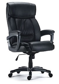 OFFICE CHAIR, BIG & TALL MANAGER'S CHAIR, BONDED LEATHER, BLACK MAIN