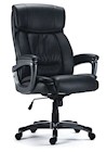 OFFICE CHAIR, BIG & TALL MANAGER'S CHAIR, BONDED LEATHER, BLACK THUMBNAIL