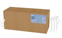 FORKS, DISPOSABLE, MEDIUM-WEIGHT, WHITE, 1000/PK MAIN