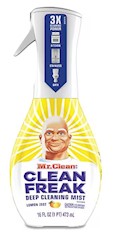 CLEANER, MULTI-SURFACE, MR. CLEAN FREAK STARTER KIT, LEMON ZEST SCENT, 16 OZ.. 6/CT LARGE