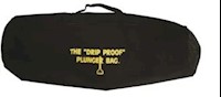 PLUNGER BAG, ZIPPERED, C & R ENTERPRISES, BLACK FABRIC, 27" MAIN